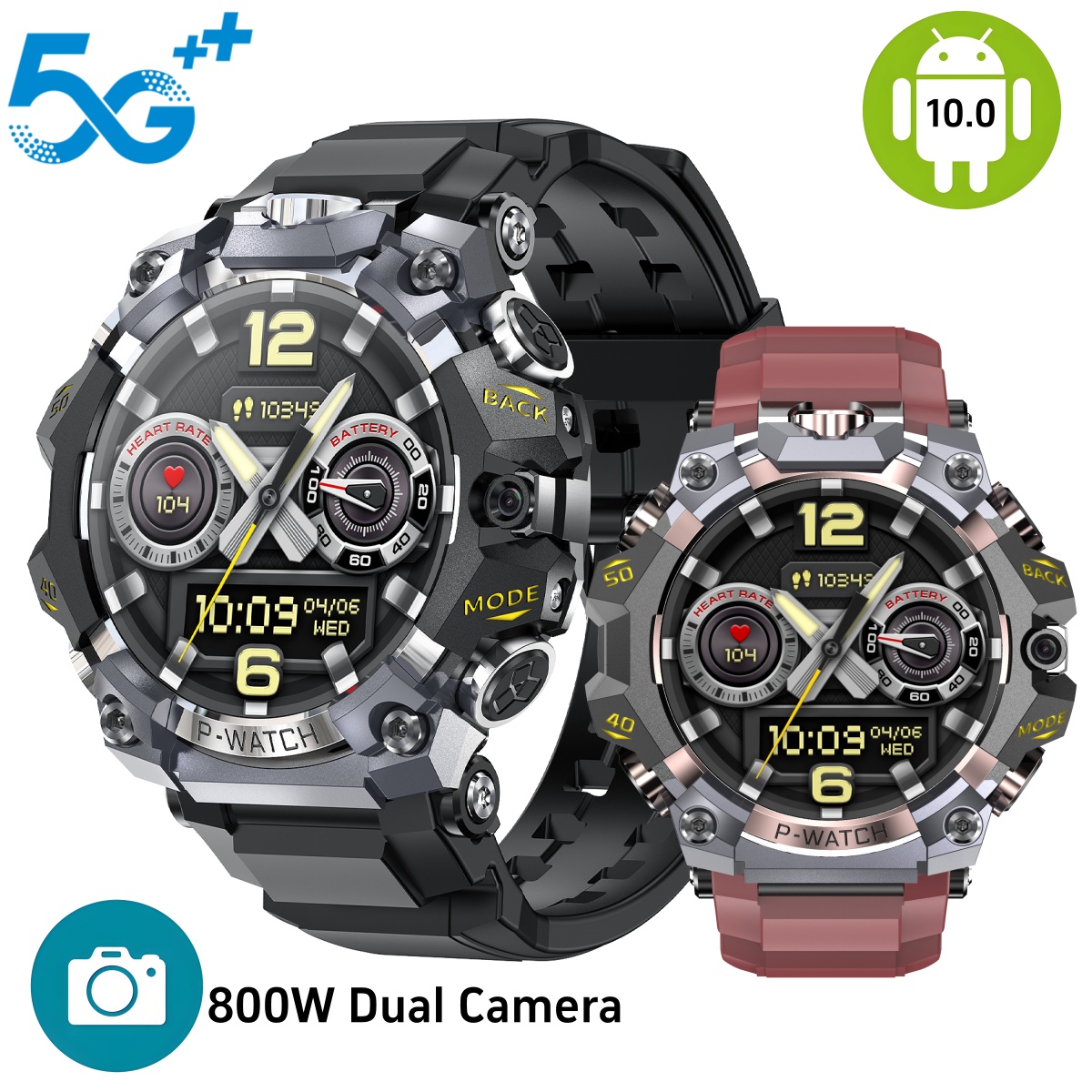 Smartwatch Id - Q668 스마트워치 안드로이드 10.0 1.95인치 AMOLED