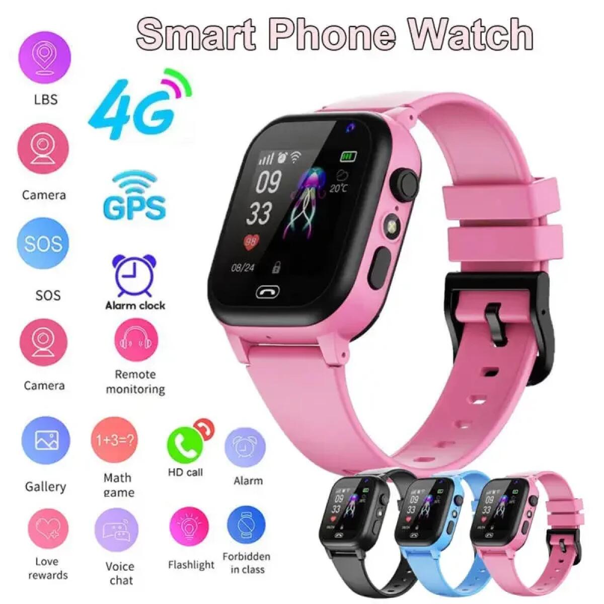 어린이 스마트 시계 4G 다기능 방수 SOS GPS 위 - Smartwatch Id 리뷰 및 가격