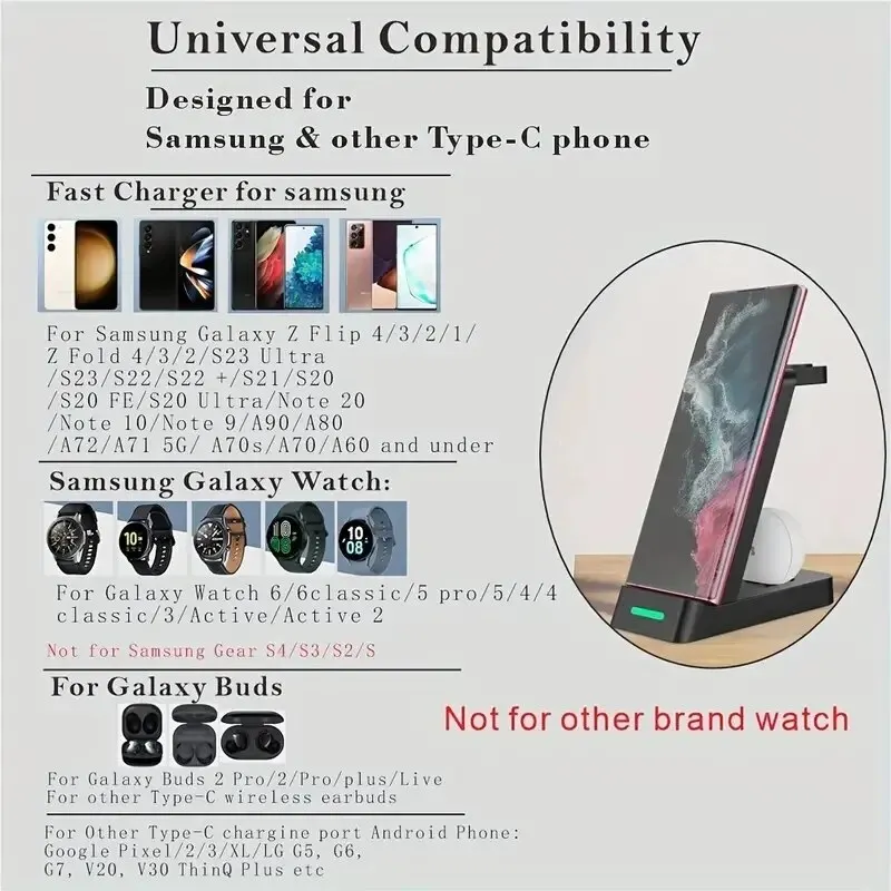 삼성 S24 S23 S22 노트 Z 폴드 고속 무선 충 - Smartwatch Ac 리뷰 및 가격