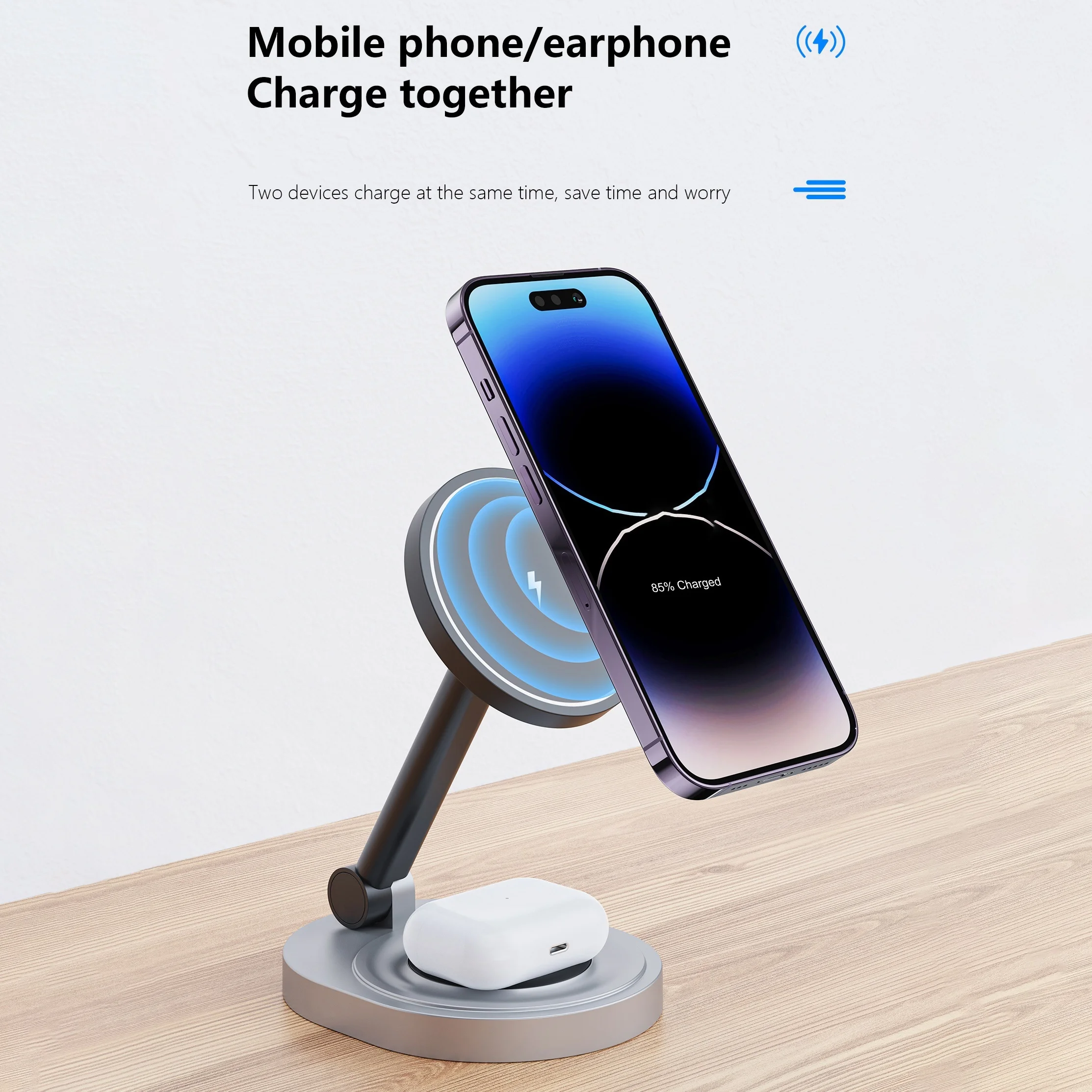 2 In 1 자기 무선 충전기 스탠드 패드 iPhone - Smartwatch Ac 리뷰 및 가격