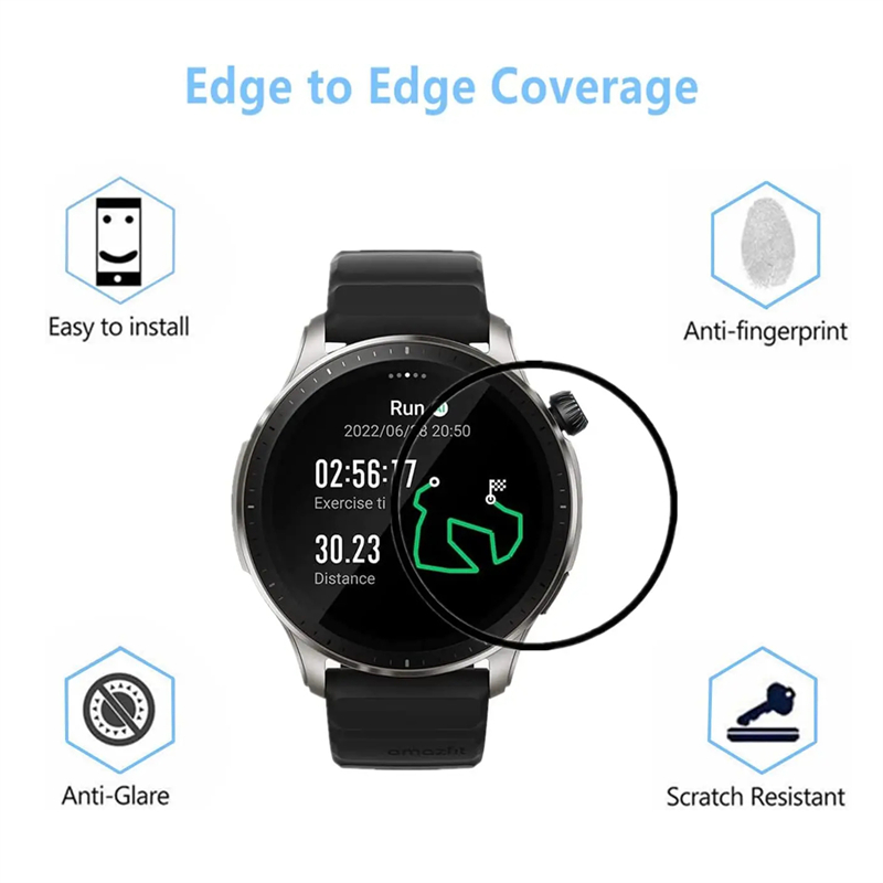 HD 커브드 스크래치 방지 필름, Amazfit GTR - Smart Watch Accessories 리뷰 및 가격